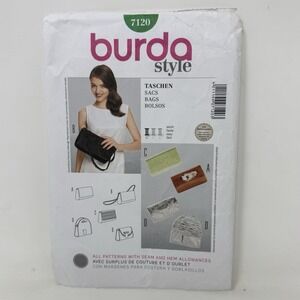 Burda Sewing Pattern 7120 Clutch Bag - 5 Styles 2013 UNCUT FF